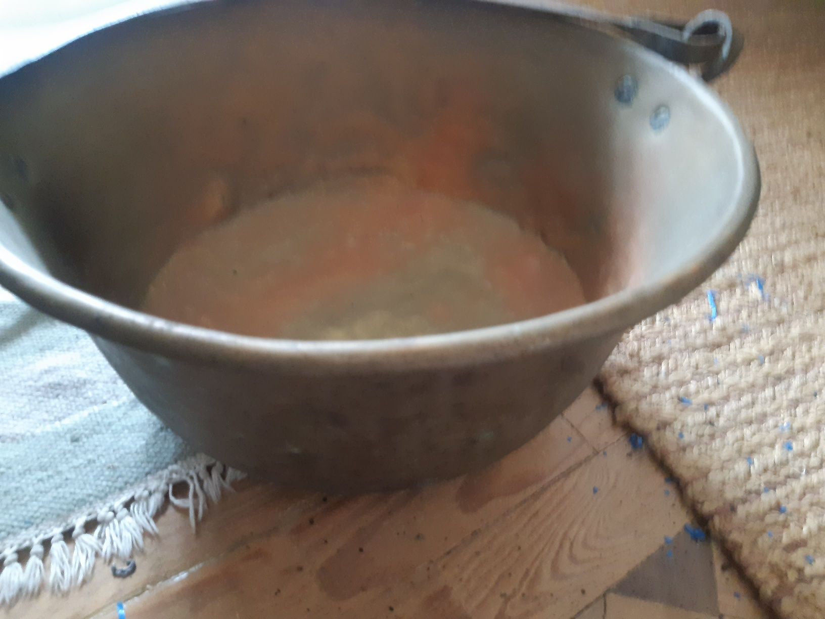 Caldeirao em cobre com pega