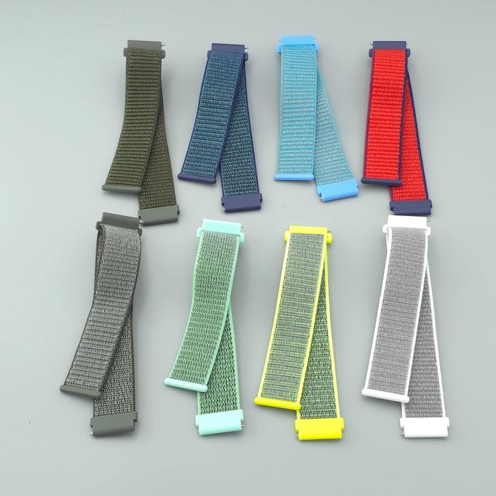 Ремінець нейлоновий липучка 22 мм для смарт годинника, ремешок часов