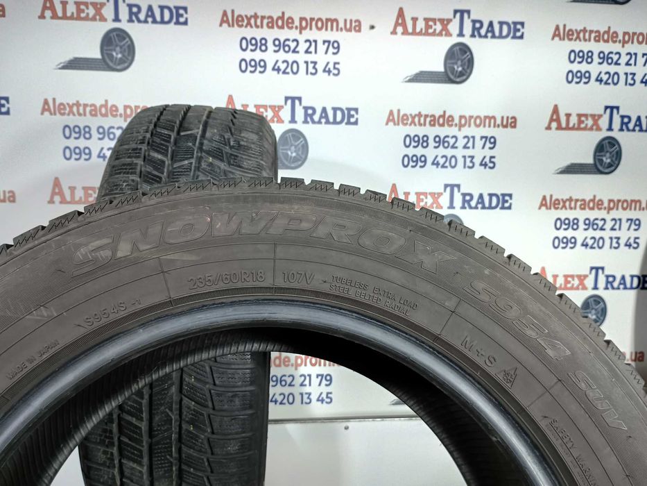 2 шт. 235/60 R18 Toyo SnowProx S954 SUV зимові шини б/у