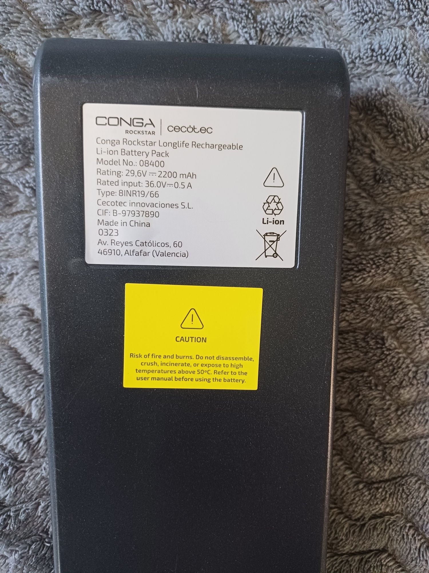 Bateria i ładowarka Conga /Cecotec
