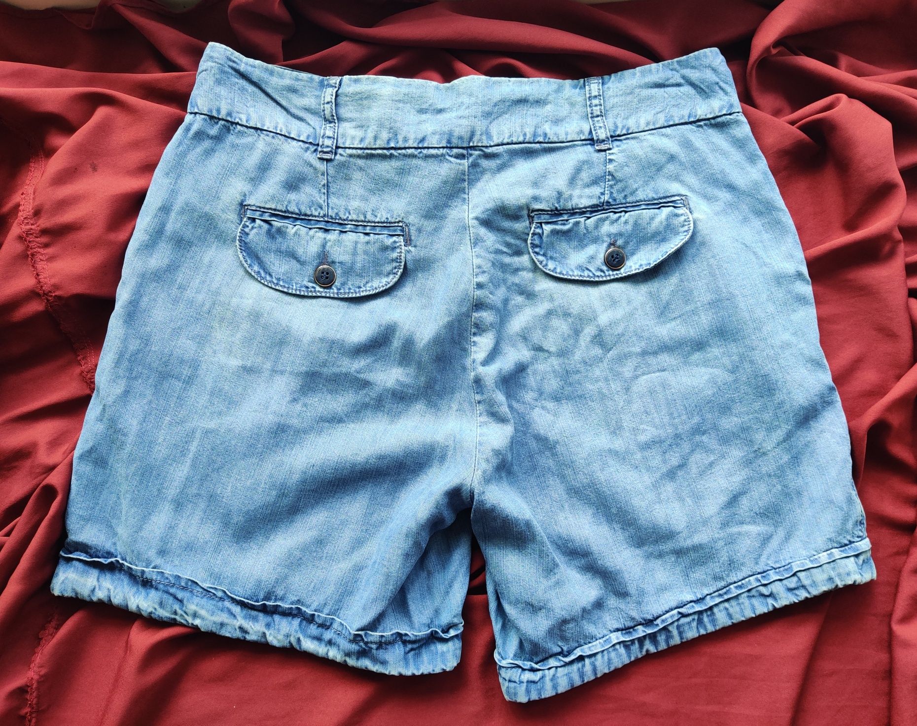 Легкі літні джинсові шорти, з кишенями із тонкого джинсу, кюлоти
