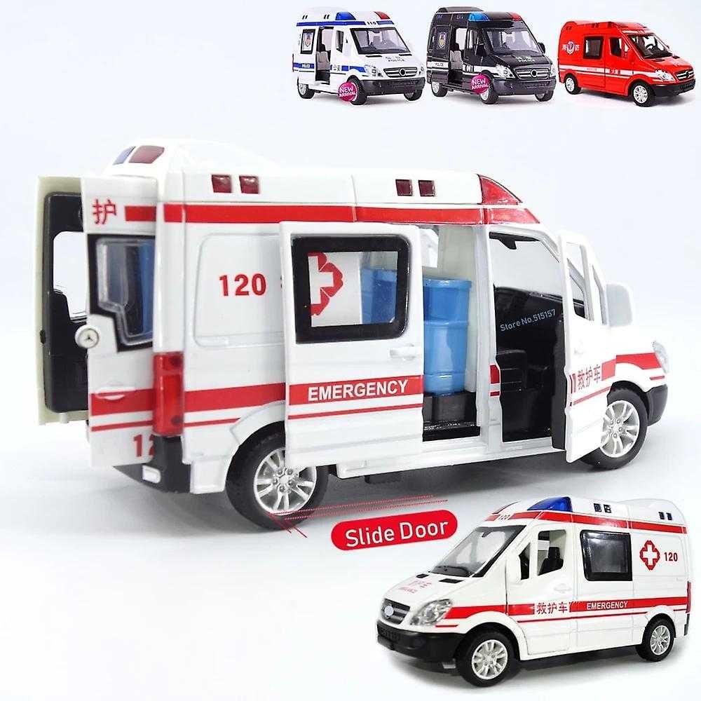 Pogotowie ratunkowe samochodzik metalowy otwierane drzwi Ambulans
