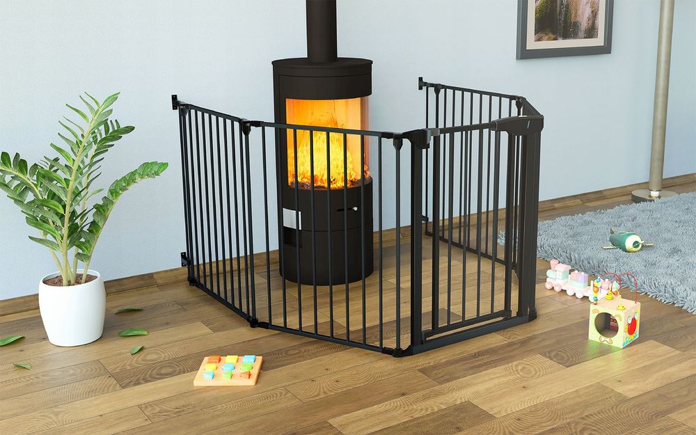 Barierka na schody kominek rozporowa osłona 63-317x75 cm 2 sztuki