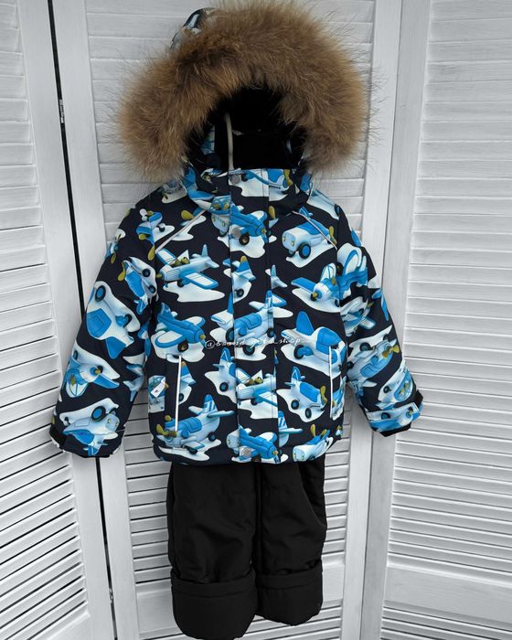 Теплий, якісний зимовий термокомплект для хлопчиків 86-110 літачки