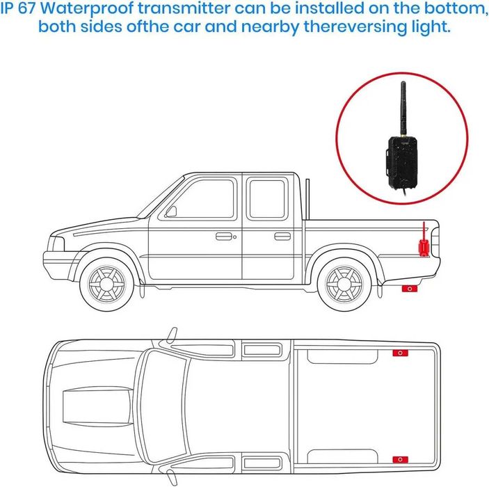Комплект бездротової камери заднього виду AUTO-VOX M1W