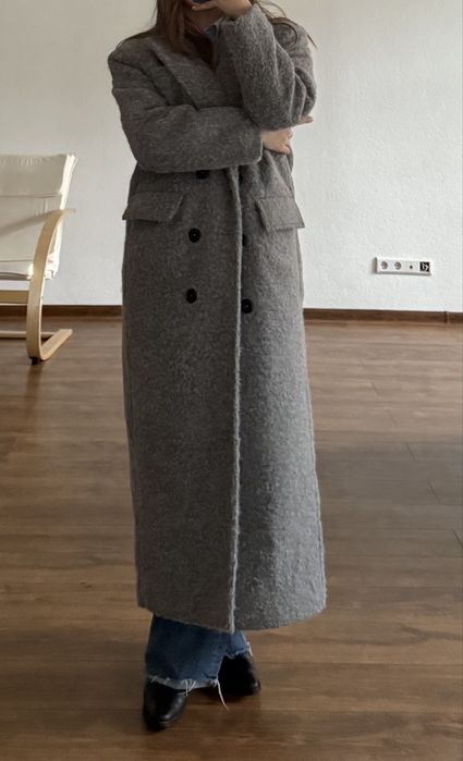 Утеплене оверсайз пальто