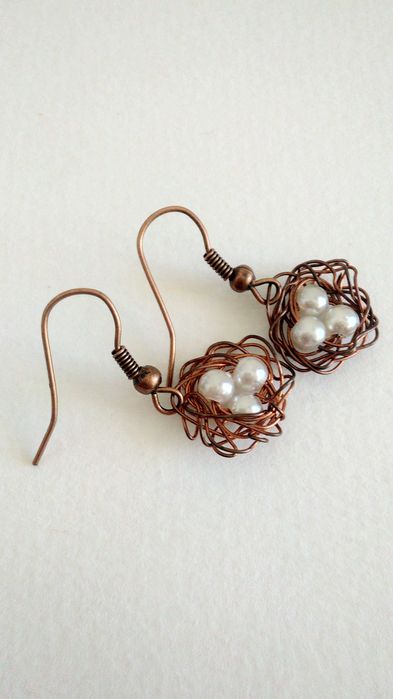 Brincos pendentes primavera ninhos