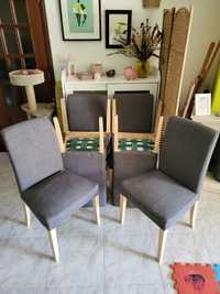 6 cadeiras refeição sala costas altas ikea henriksdal bergmund lavável