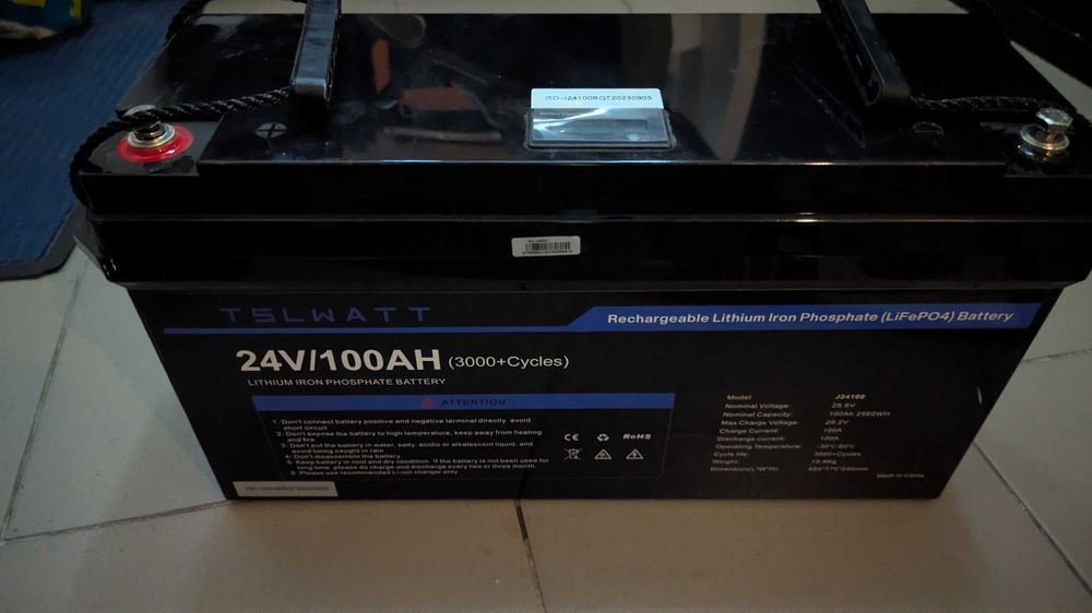 Акумулятор TSLWATT LiFePo4 24V 100Ah (2,56КВт) 3000+ циклів,BMS ( Б/У)