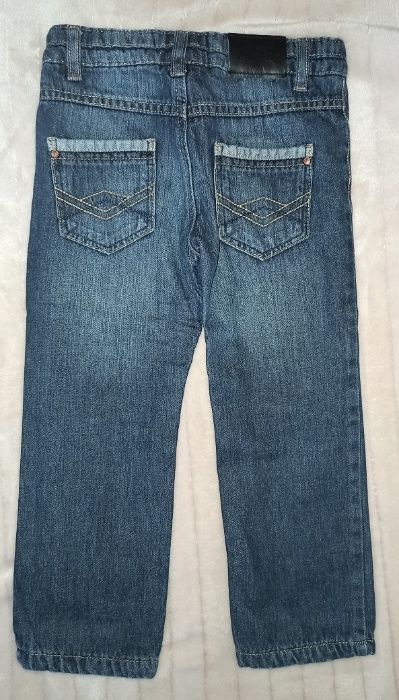 Spodnie jeans ocieplane 98