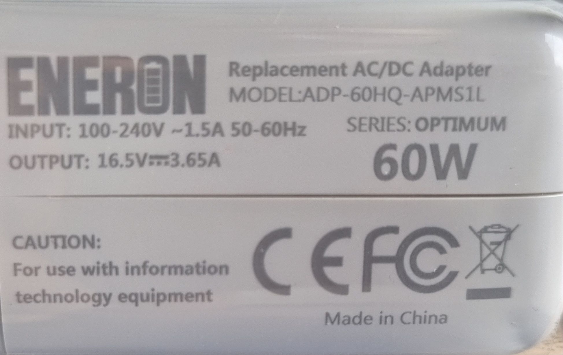 Zasilacz ładowarka do Apple AP 16.5V 3.65A