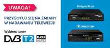 Tunery Dekodery DVB-T2 H.265 HEVC Kruger&Matz Cabletech + Kabel HDMI