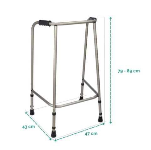 Andarilho Orthos leve e resistente, alumínio, alt. regulável, estreito