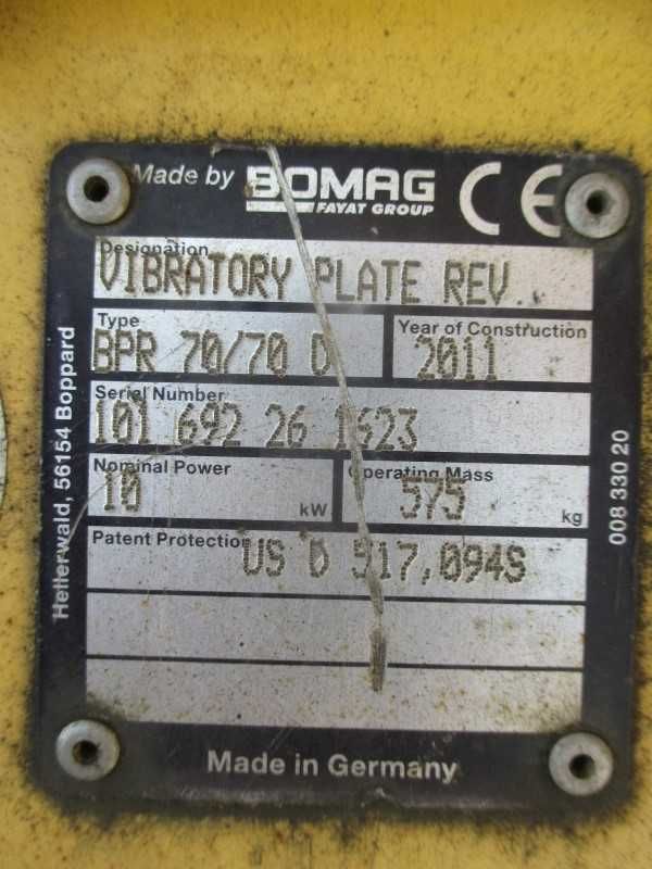 Zagęszczarka rewersyjna Bomag BPR 70/70 D Wacker Atlas Copco Ammann