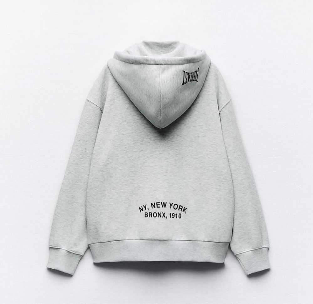Худи толстовка зип Zara Everlast , оверсайз
