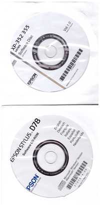 2 x płyty CD-Rom programy sterowniki Epson Stylus D78 +XP 352-55 Serie