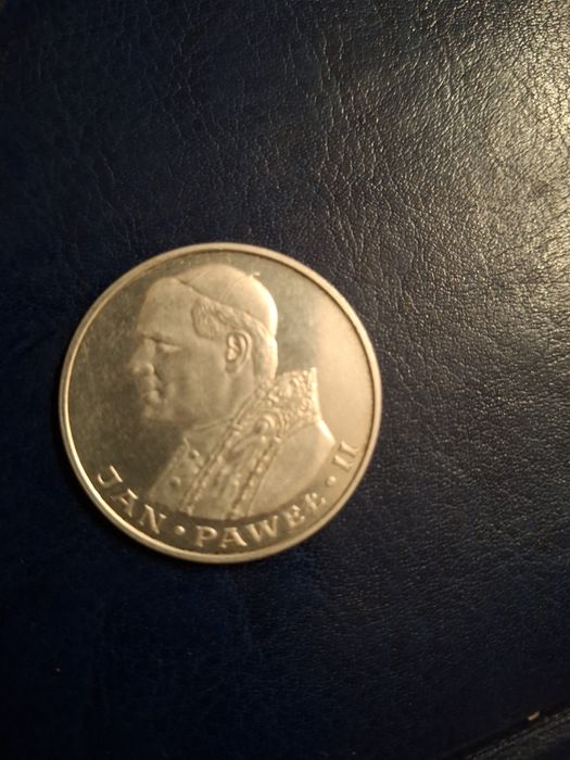 Moneta okolicznościowa srebrna z Papieżem Janem Pawłem II