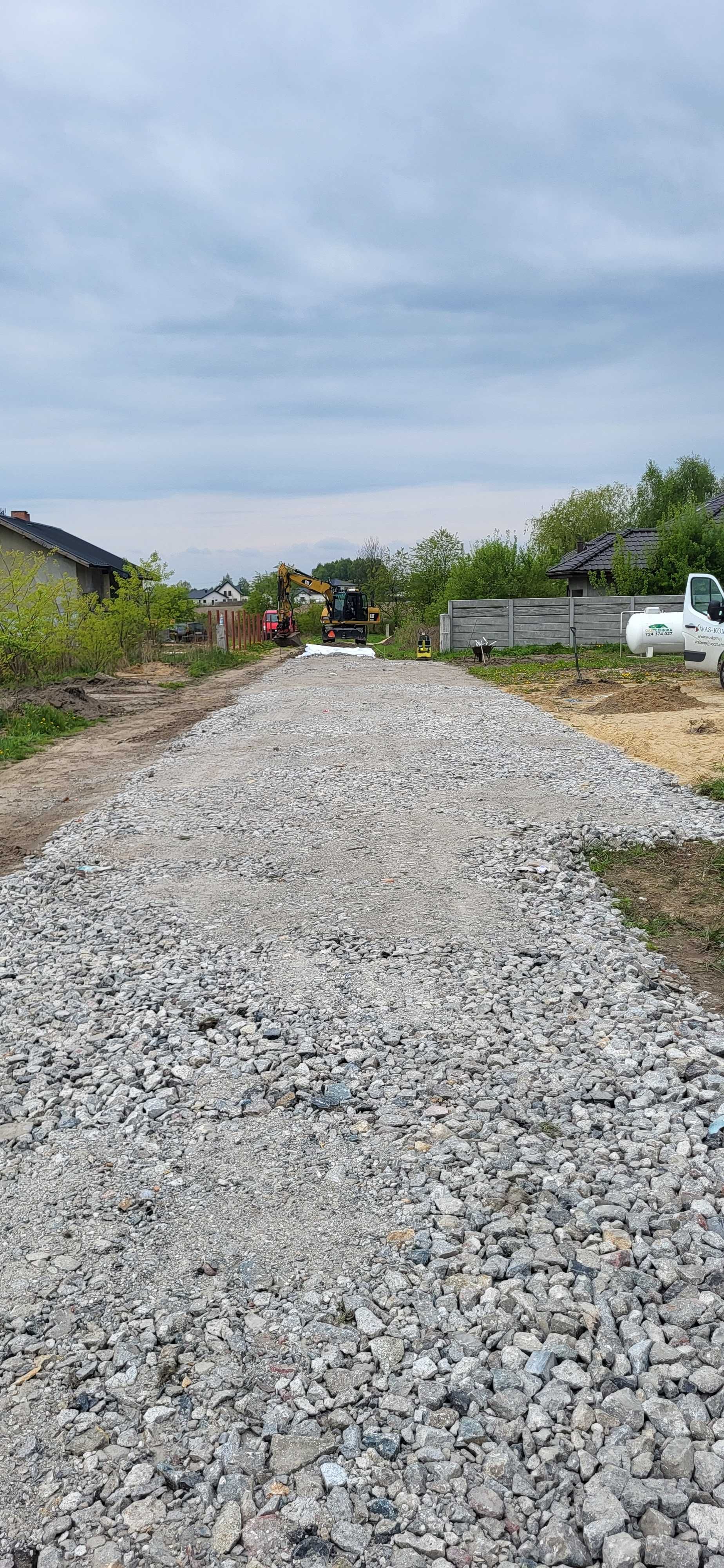 Usługi koparką, koparko-ładowarką,prace ziemne,transport ziemi piasek