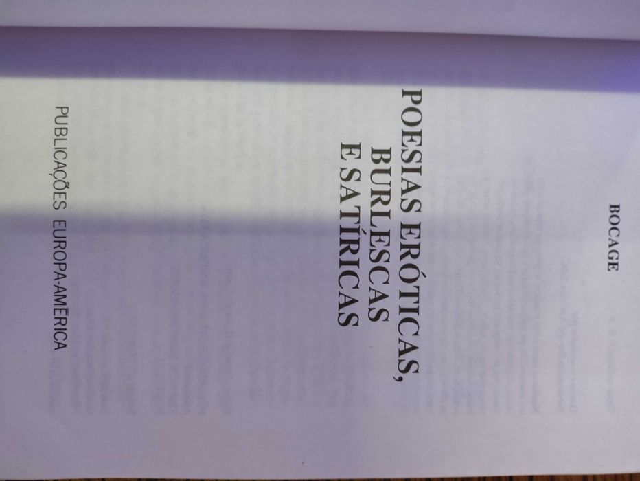 Livro Poesias Eróticas burlescas e satíricas - bocage