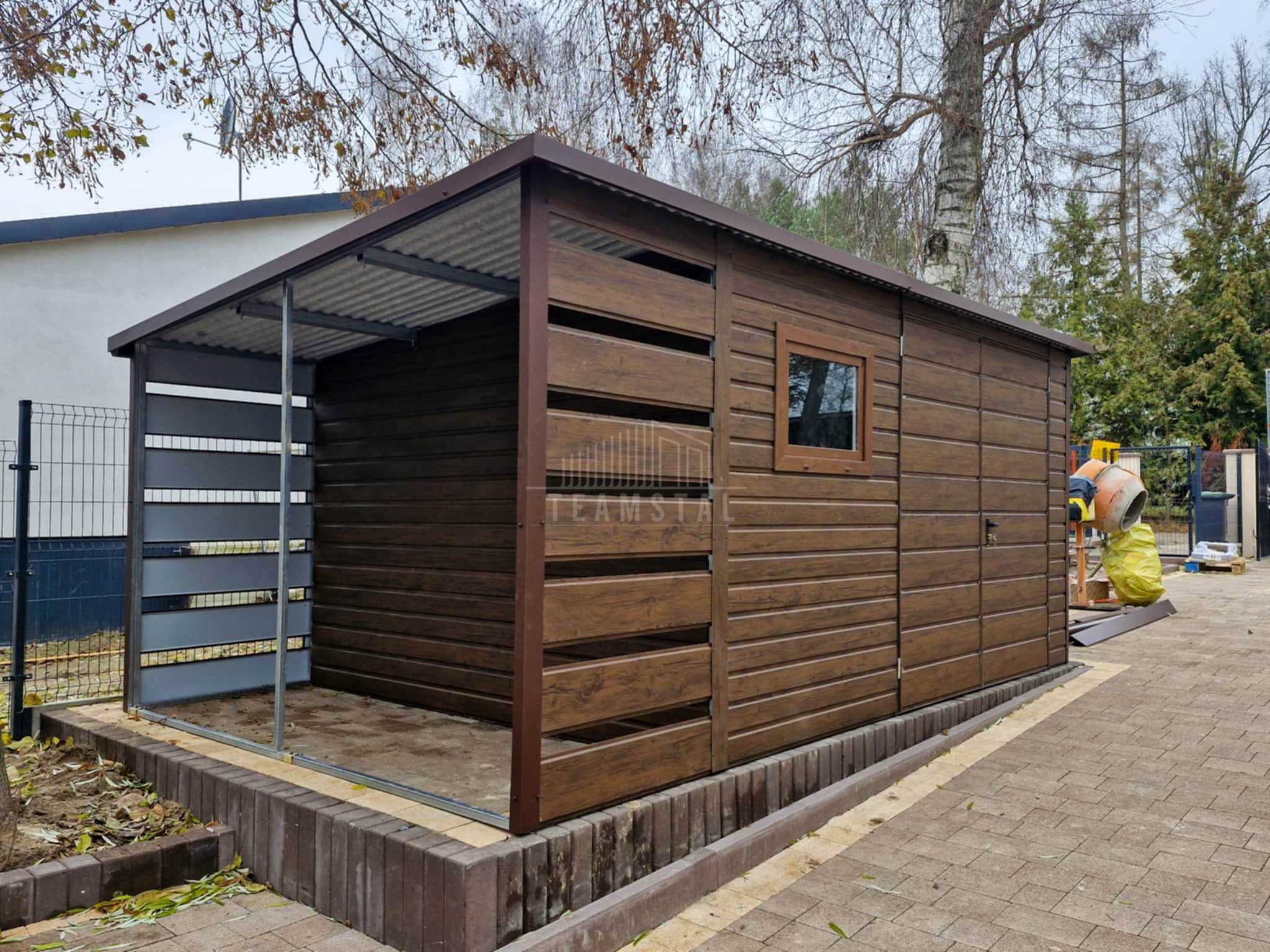 Schowek domek ogrodowy wiata 1x3m 4x3m Brama dwuskrzydłowa okno TS927