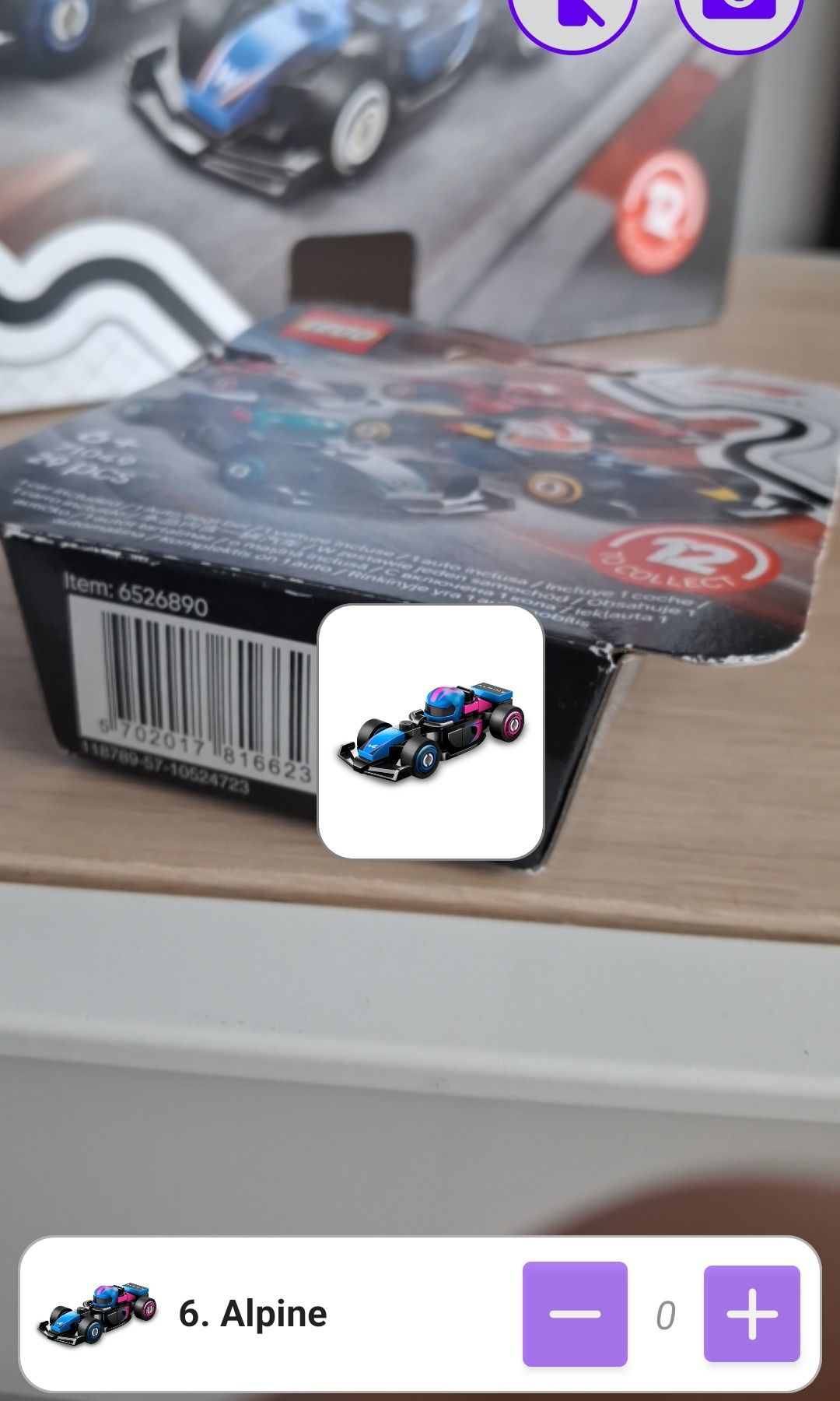 71049 LEGO Minifigures Bolid Formuła F1 Alpine