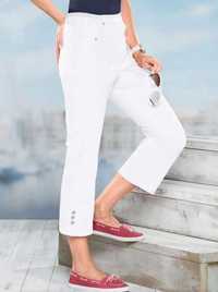 Nowe spodnie białe 7/8 w rozmiarze 42