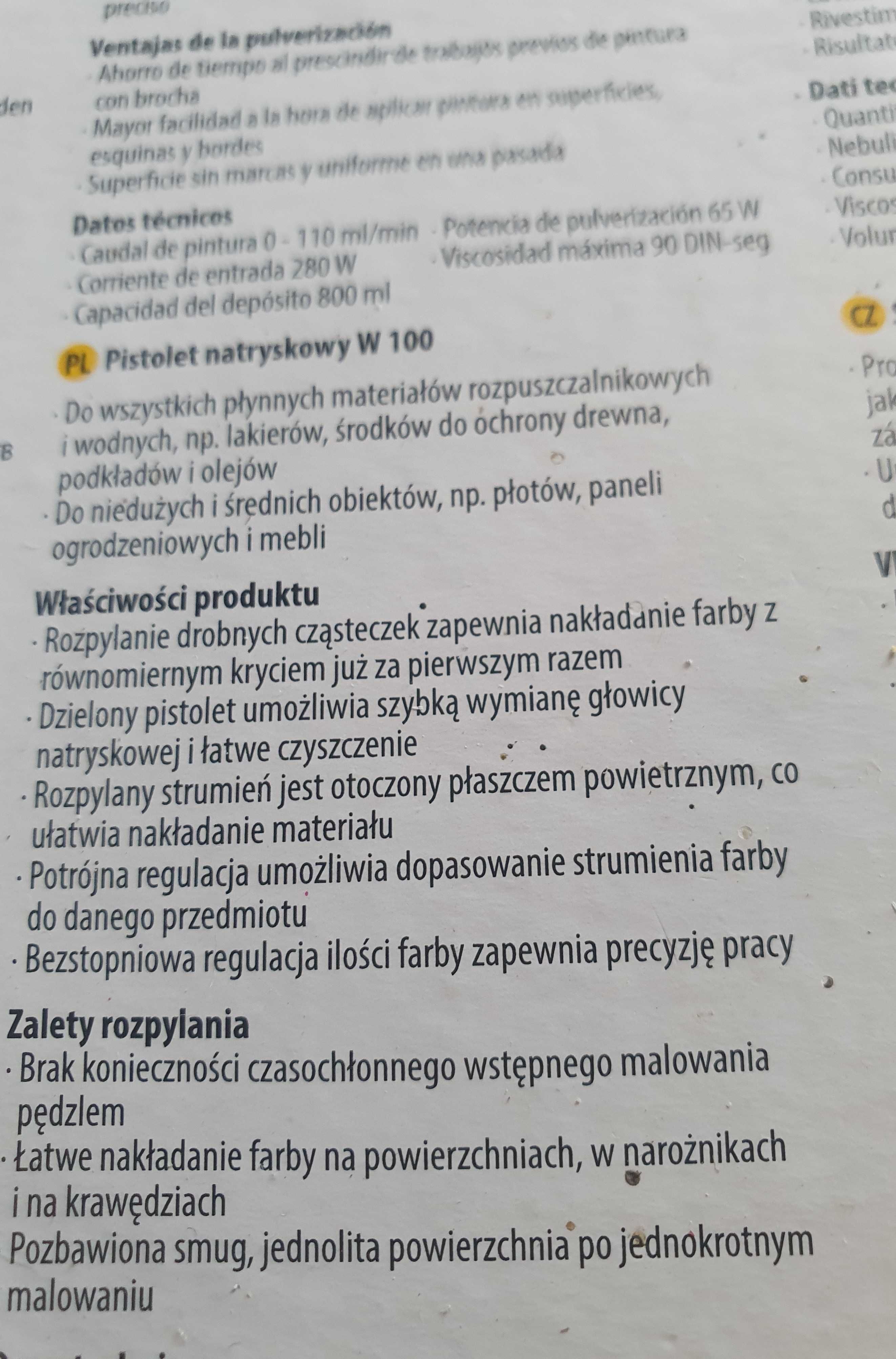 pistolet natryskowy w 100 sprzedam