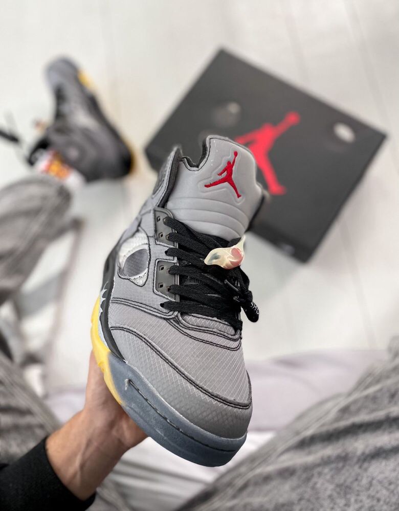 Buty Nike Air Jordan 5 Retro x Off-White Muslin 40-45  meskie trampki