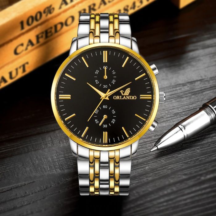 Relógios ORLANDO (Preto ou Branco) Homem - Relógio Luxury Quartzo