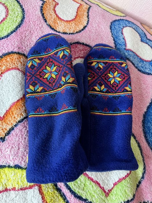 Рукавиці флісові з орнаментом