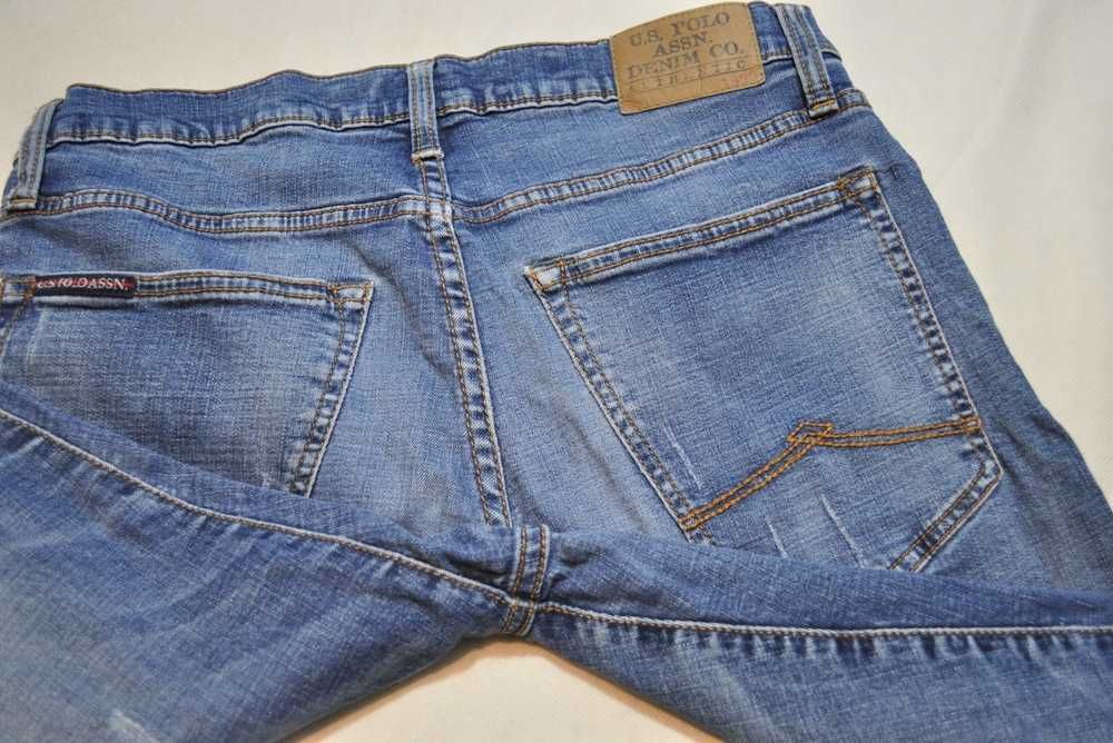 US POLO ASSN. M 86cm 32/32  męskie spodnie jeansowe stretch slim s4v