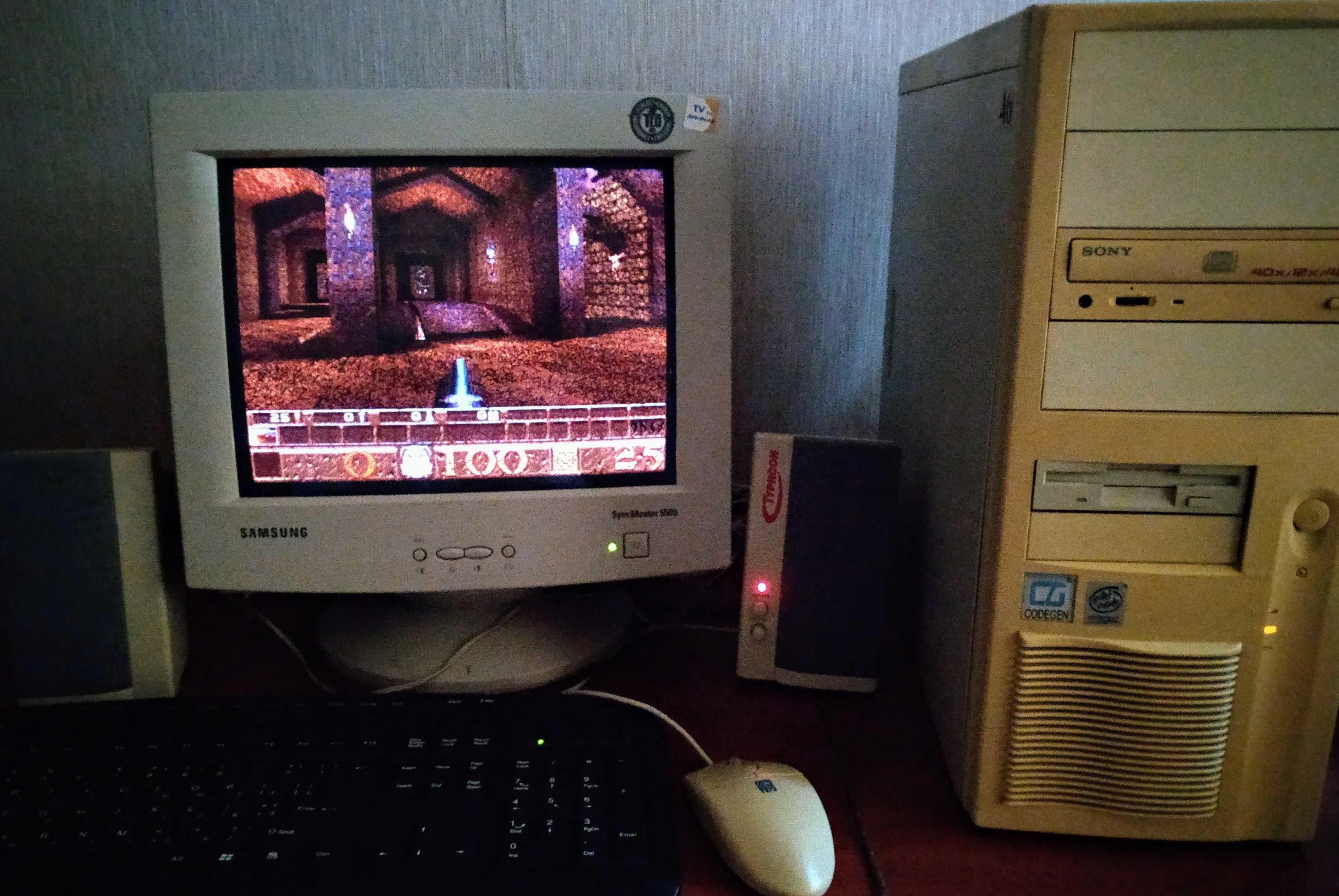 Раритетный компьютер Celeron MMX 266 MHz Slot1 для старых игр