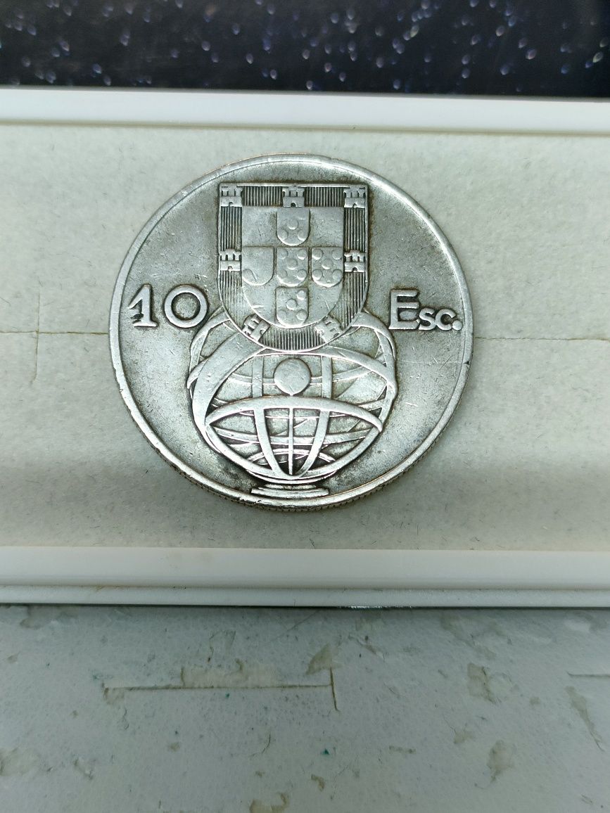 Moeda 10$00 - 1954 / Prata