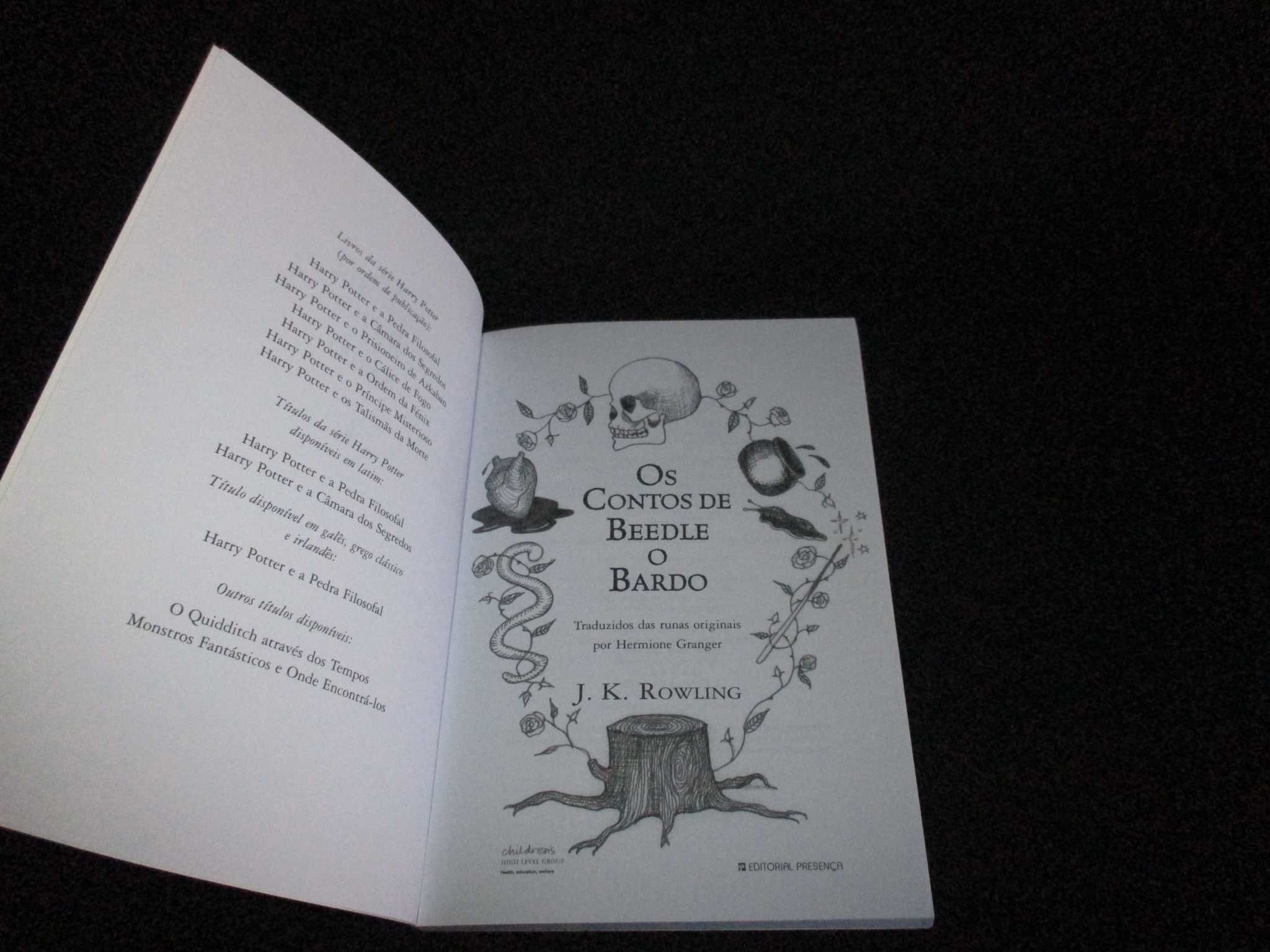 Livro Os Contos de Beedle O Bardo J. K. Rowling 1ª edição