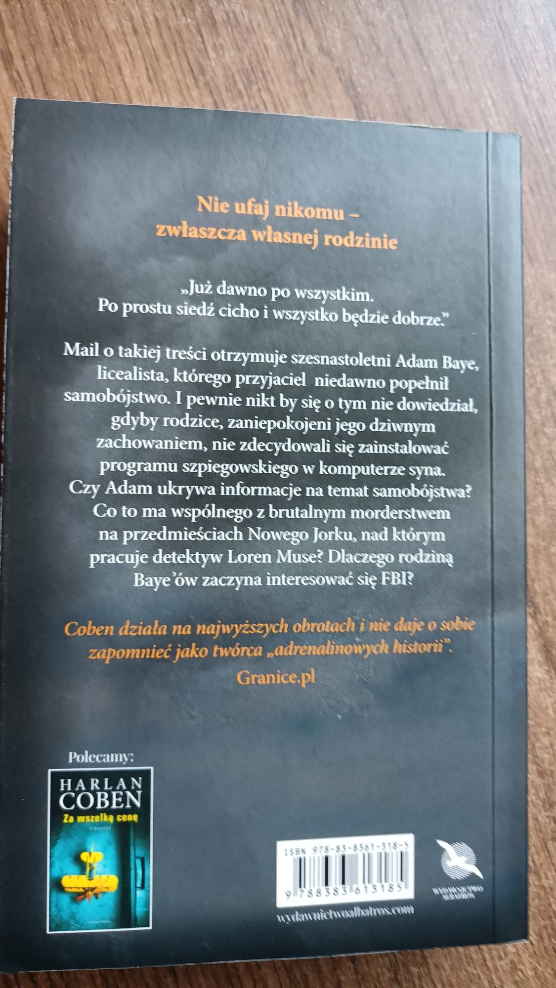 Książka Harlan Coben "Zachowaj spokój"