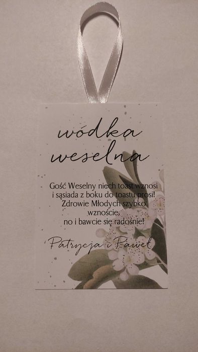 Zawieszki na wódkę weselną 196szt
