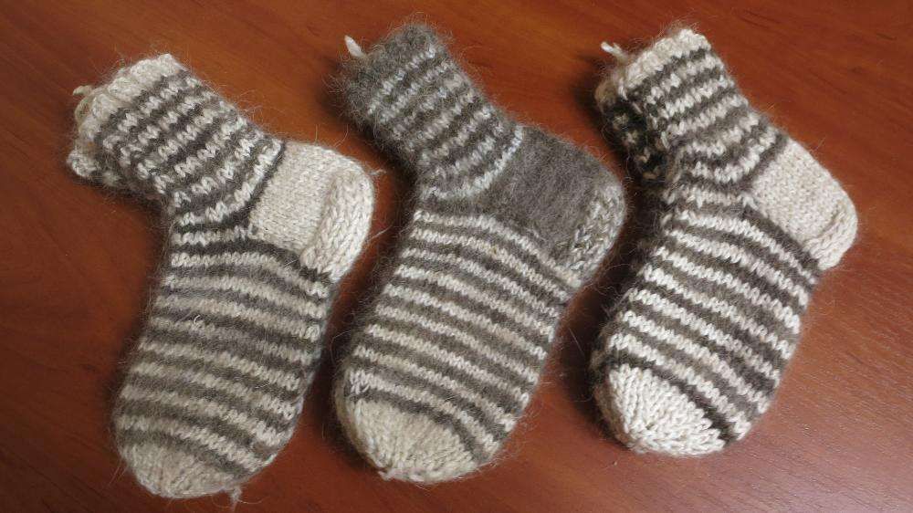 Теплые носочки из козьего или собачьего пуха, для девочек и мальчиков
