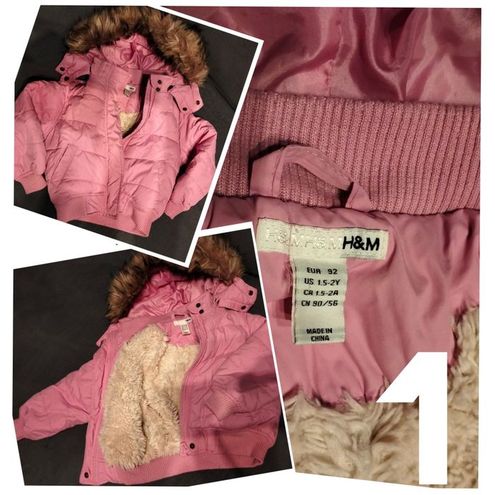 Kurteczki dziewczęce jesienne H&M i inne rozm od 92-110 Cena za sztukę