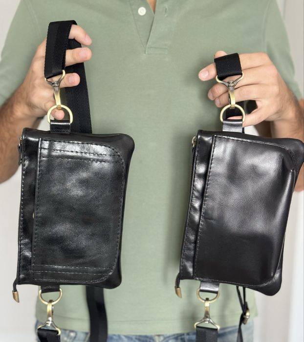 РОЗПРОДАЖ Сумка шкіряна бананка барсетка кожаная мужская