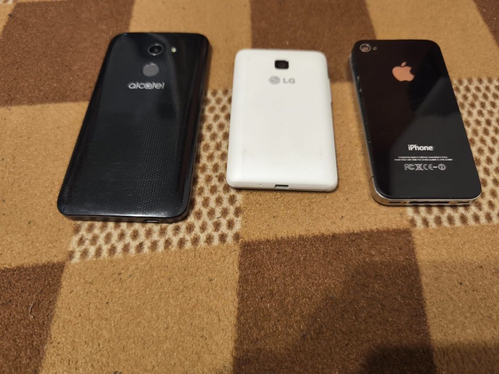 iPhone 4 A1132, Alcatel A3 oraz LG L3 na części.