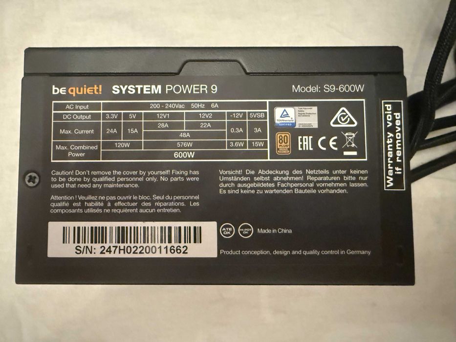 ZASILACZ DO KOMPUTERA - BeQuiet! System Power 9 600W