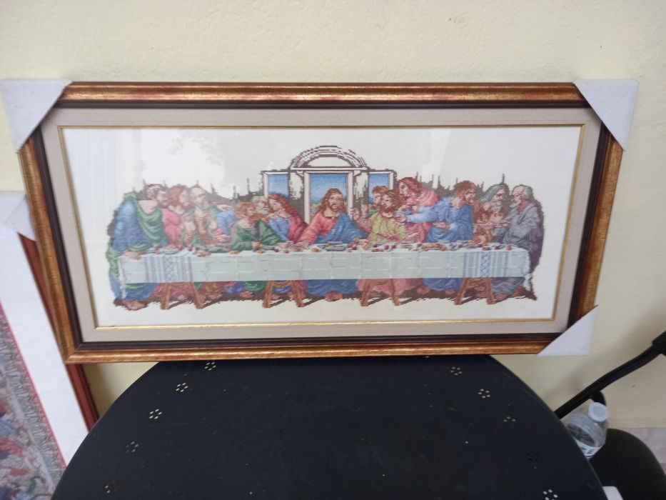 2 Quadros bordados da Sagrada Faimilia