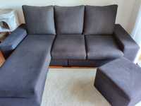Sofa Chaise longue / Mesa extensível / Cadeiras / Aparador