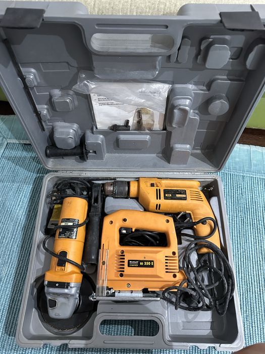 Einhell conjunto electrico rebarbadora berbequim e serra