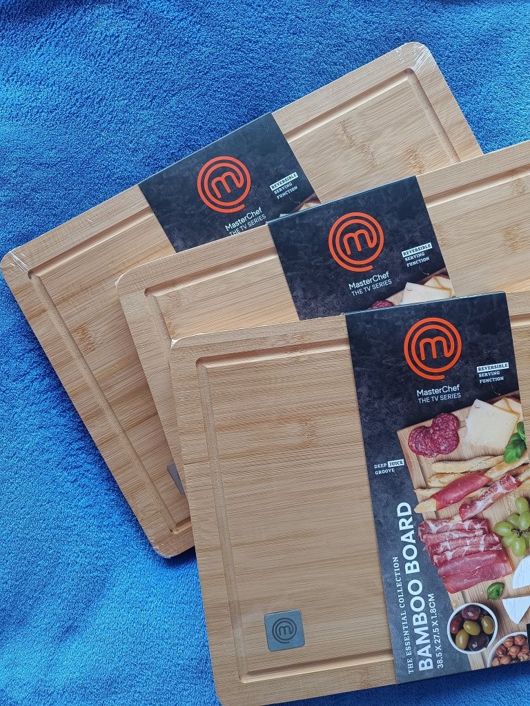 Masterchef, nowa bambusowa oryginalna deska do krojenia, dwustronna