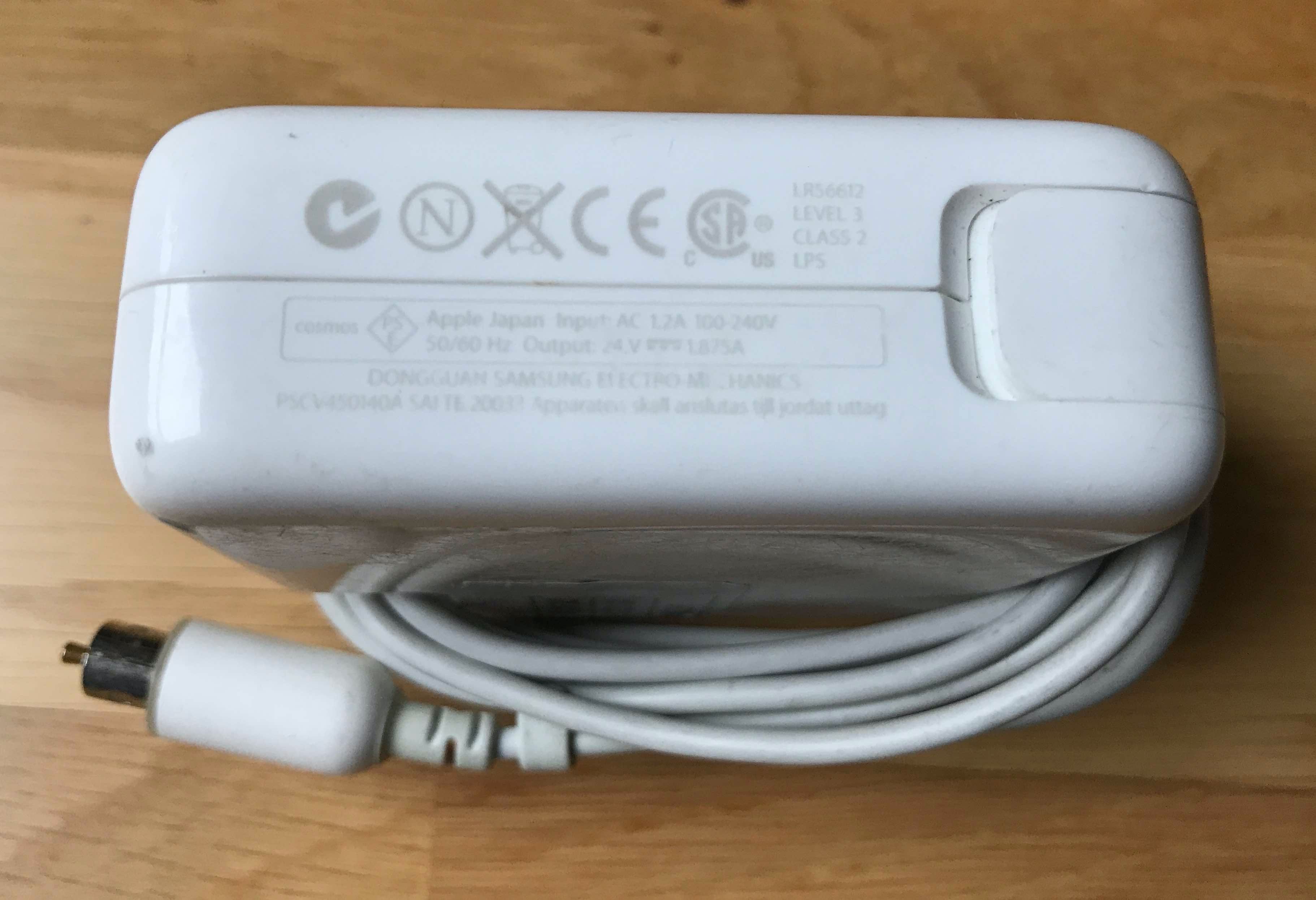 Oryginalny zasilacz Apple 45W MagSafe Power Adapter A1036 ładowarka