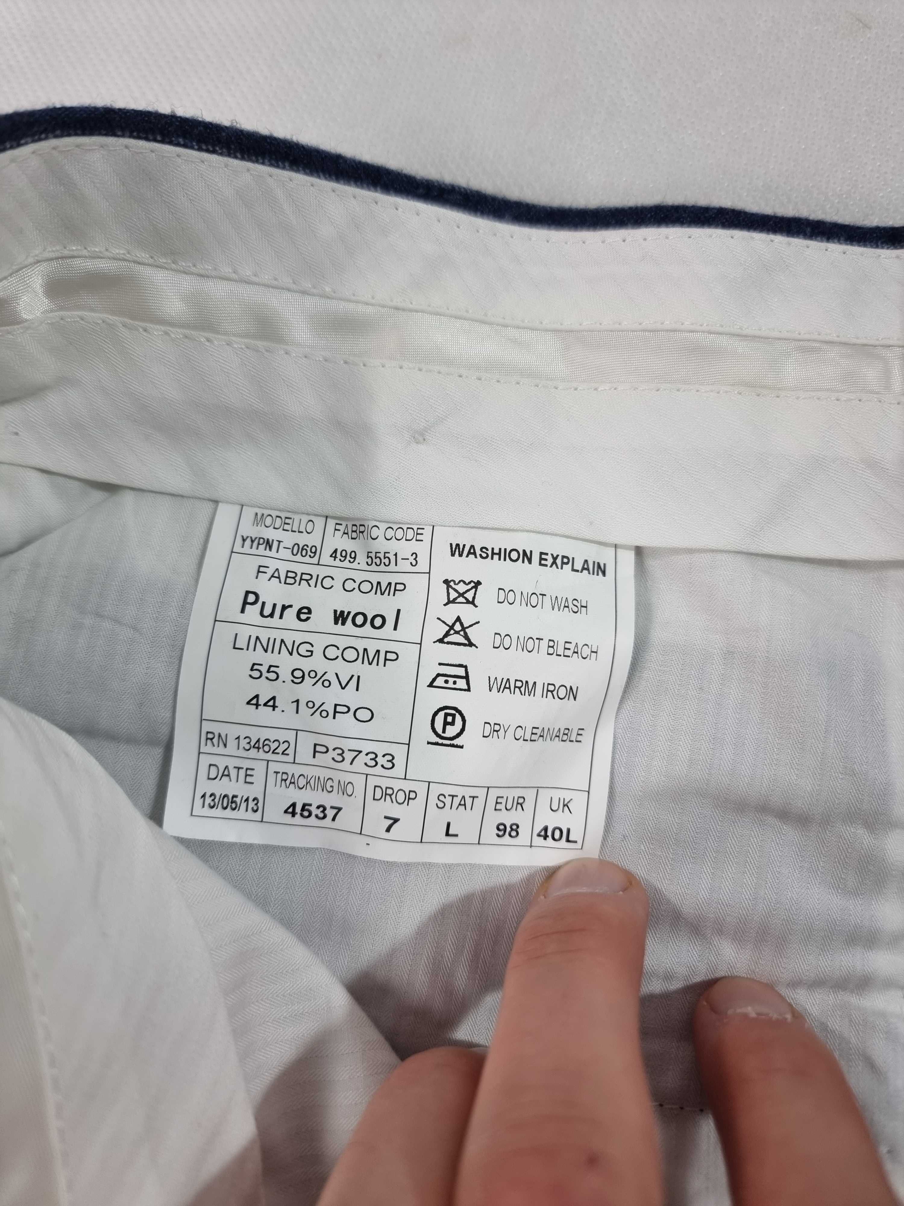 2-częściowy, wełniany, niebieski garnitur SuitSupply, SuSu 120's, L/98