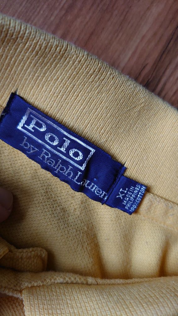 Polo Ralph Lauren XL żółta koszulka męska duże logo