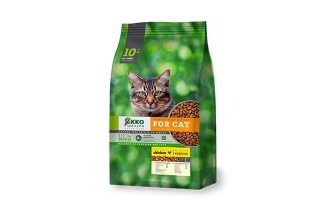 Преміум-корм для котів 10 кг з індичкою Екко-гранула»