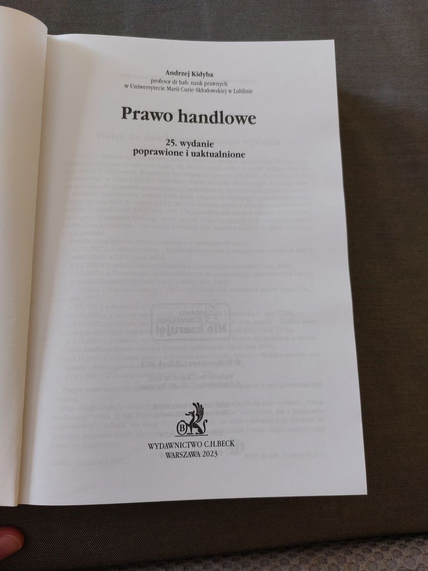 Prawo handlowe wyd.25 A.Kidyba